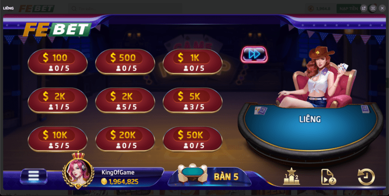 Game bài Liêng FEBET