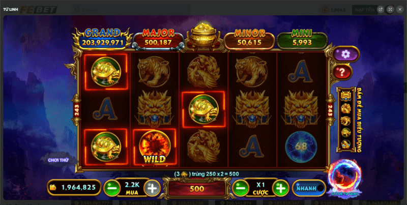 Game nổ hũ Tứ Linh Febet