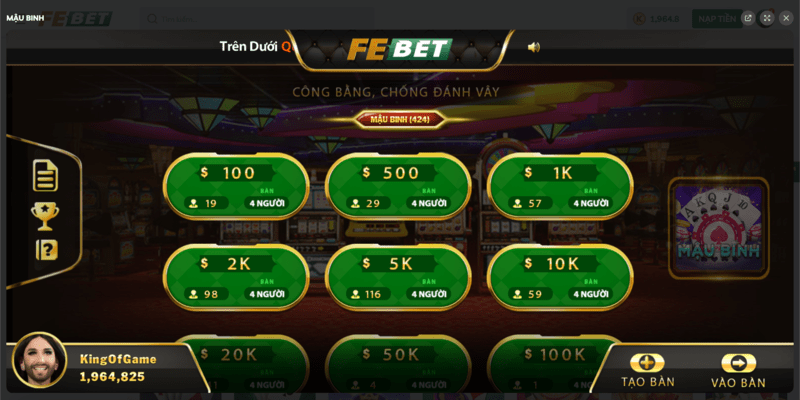 Game bài mậu binh FEBET