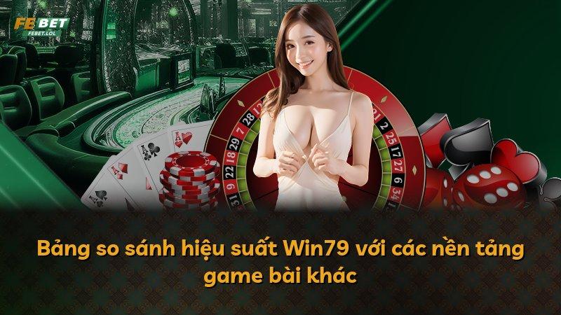 Bảng so sánh hiệu suất Win79 với các nền tảng game bài khác