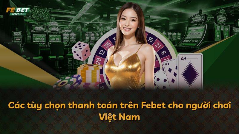 Các tùy chọn thanh toán trên Febet cho người chơi Việt Nam